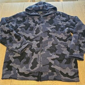 Barefoot Dreams Teddy Fleece Coat Camo XXL